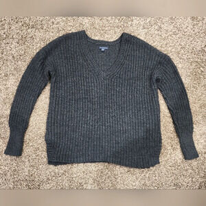 American Eagle Sweater Side Zips Size L Black